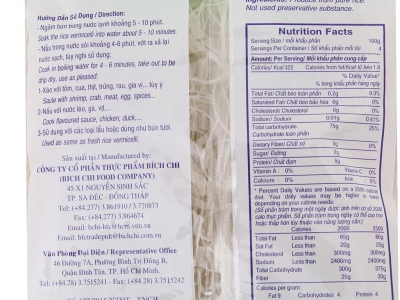 Bún gạo khô Nàng Hương Bích Chi gói 200gr